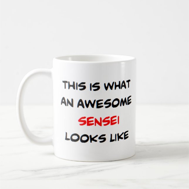Mug enseignant japonais sensei, génial (Gauche)