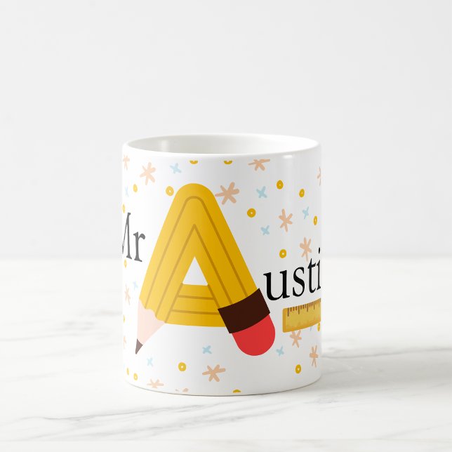 Mug enseignant personnalisé - Thème crayon (Créateur téléchargé)