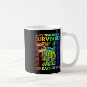Mug Enseignant Survécu 100 Jours De Moi Dinosaur T-rex