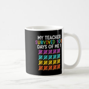 Mug Enseignant Survécu 100 Jours De Moi Enseignant Fun