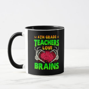 Mug Enseignants de 4e année Cerveaux Squelette Salle d