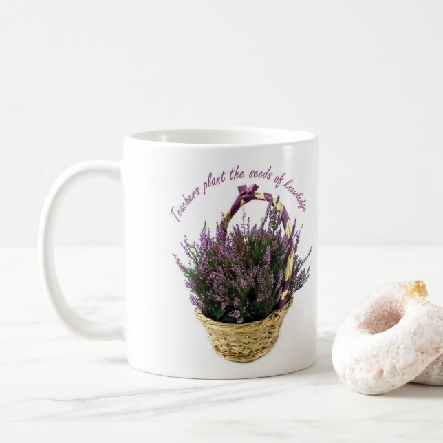 Mug Enseignants Plante Graines Lavande (Avec donut)