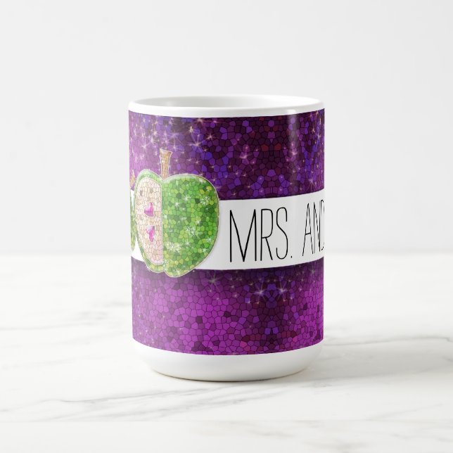 Mug Enseignants rose chaud Parties scintillant pourpre (Centre)
