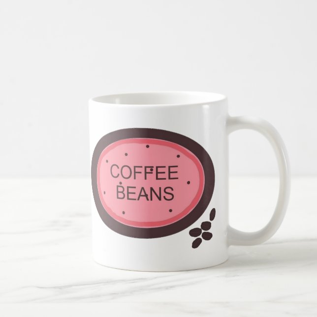 Mug Enseigne de grains de café (Droite)