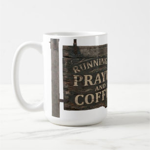 Mug Enseigne en bois rustique Fonctionnant à la prière