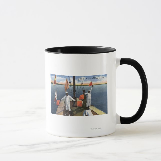 Mug Enseignement des recrues Semaphore Signal - US Nav (Droite)