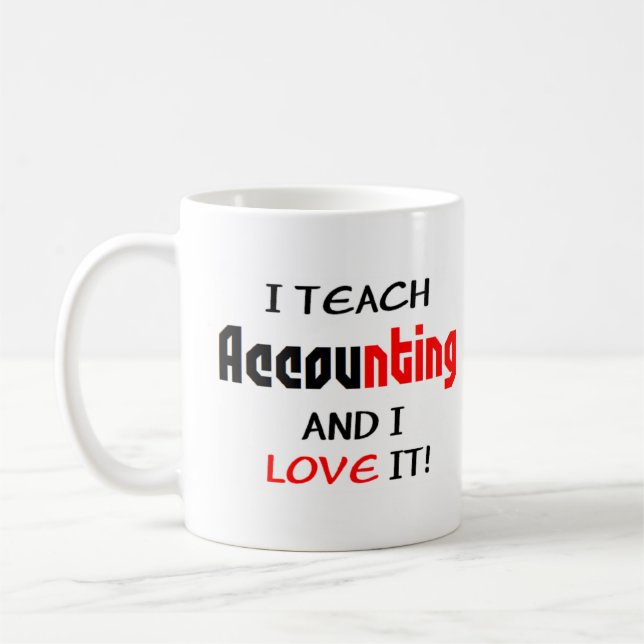 Mug enseignement et amour de la comptabilité (Gauche)