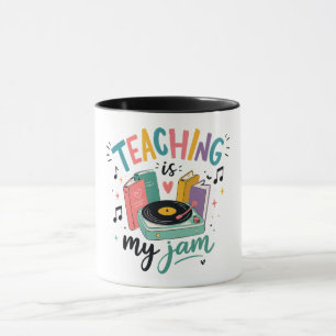 Mug Enseignement Rétro Est Mon Jam Disque Vinyle Ensei