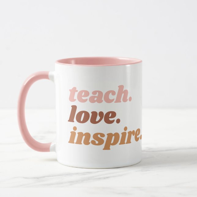 Mug Enseigner l'amour Inspirer Boho Appréciation ensei (Gauche)