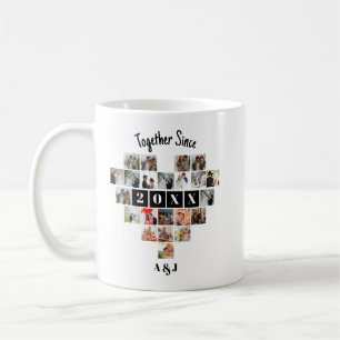 Mug Ensemble depuis l'an 22 Collage de photos de coupl