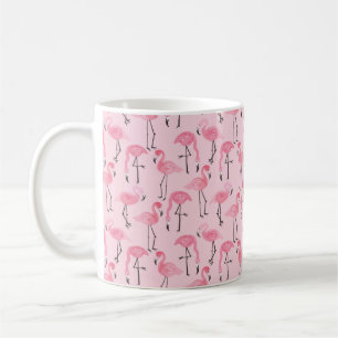Mug Ensemble flamingo rose, motif d'été tropical vin