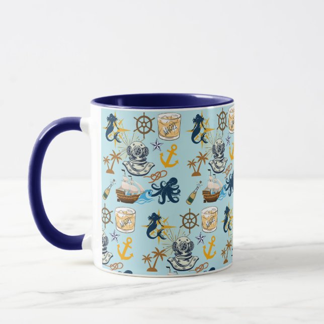 Mug Enterrement de vie de garçon nautique (Gauche)