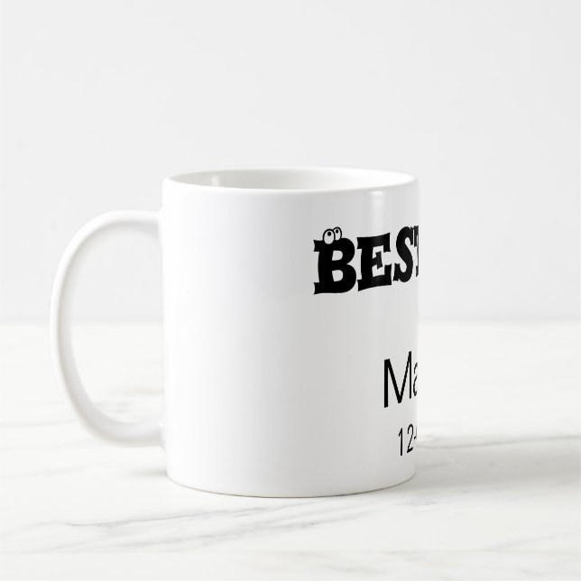 Mug enterrement de vie de garçon témoin ajouter nom da (Gauche)