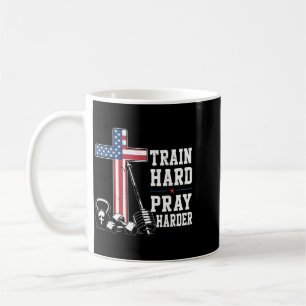 Mug Entraînement dur Prière plus dure Workout chrétien