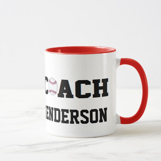 Mug Entraîneur de base-ball - personnalisé (Droite)