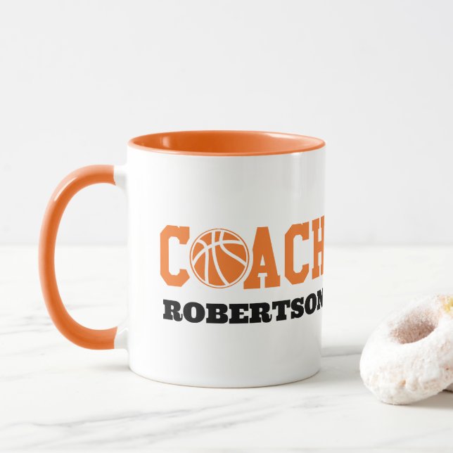 Mug Entraîneur de basket-ball (Avec donut)