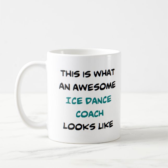 Mug entraîneur de danse sur glace, génial (Gauche)