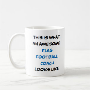 Mug entraîneur de football du drapeau, génial