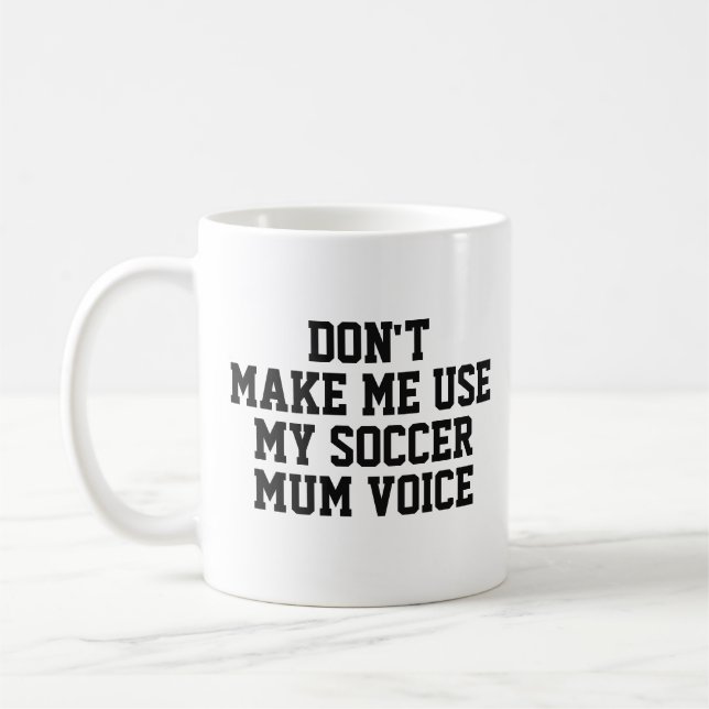 Mug Entraîneur de football moderne voix maman de footb (Gauche)