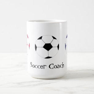 Mug Entraîneur de Football - Trois Ballons de Football