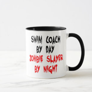 Mug Entraîneur de natation Zombie Slayer