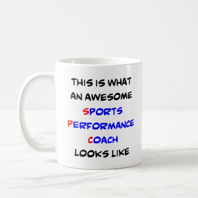 Mug entraîneur de performances sportives, génial (Gauche)