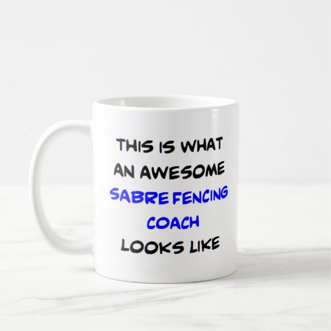 Mug entraîneur d'escrime saber, génial (Gauche)