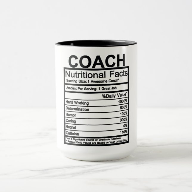 Mug Entraîneur - Faits nutritionnels (Centre)
