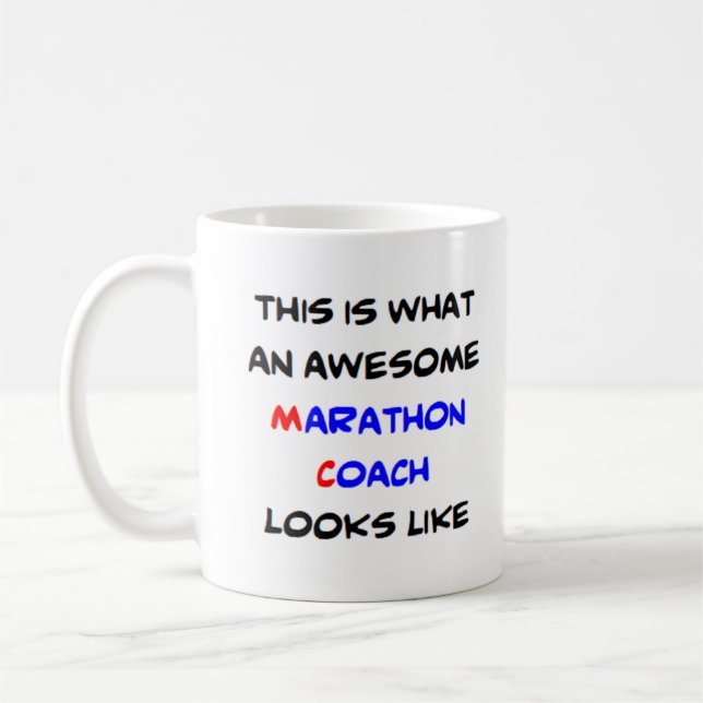 Mug entraîneur marathon, génial (Gauche)