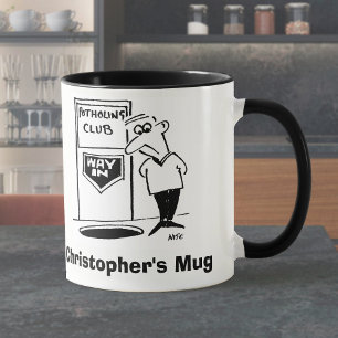 Mug Entrée du Club de Spéléologie. Spéléologue