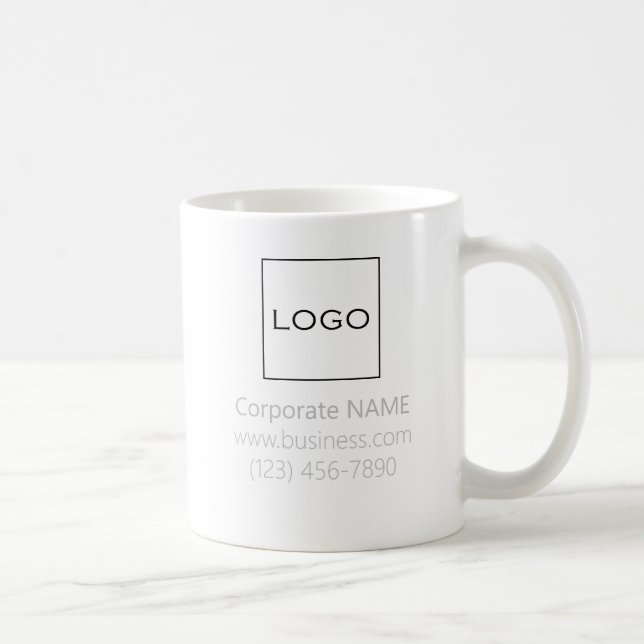 Mug Entreprise Logo Marque Marketing Argent (Droite)