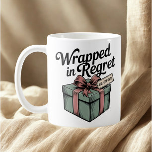 Mug Enveloppé de Regret   Humour Émotionnel de Noël