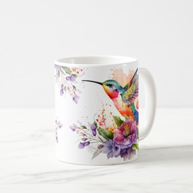Mug Enveloppement de colibri mignon (Devant droit)