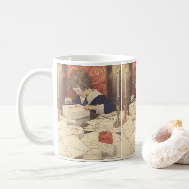 Mug Envelopper les cadeaux de Noël, Jessie Willcox Smi (Avec donut)