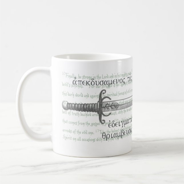 Mug Épée - 6h10 d'Ephesians - 18 et 2h15 de Colossians (Gauche)
