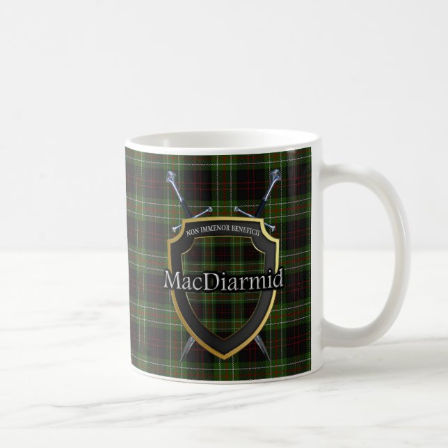 Mug Épées croisées par bouclier de tartan de (Droite)