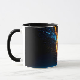 Mug Epic Blue Orange Fire Ring Elemental Magic