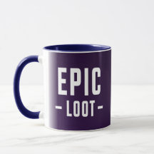 Epic Loot Gamer Purple White Ado Slogan