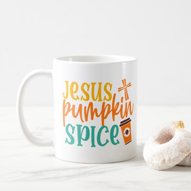 Mug Épice Citrouille Jésus (Avec donut)