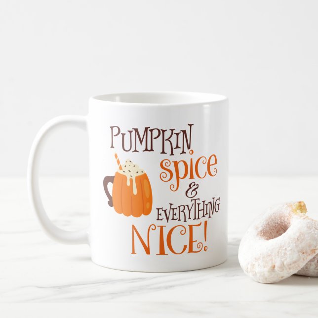 Mug Épice et tout de citrouille bonnes (Avec donut)