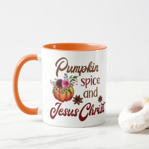 Mug Épices Citrouilles et Jésus Christ Funny Fall