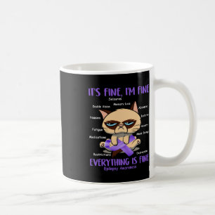 Mug Epilepsie Conscience Chat Votre Bataille Est Mon G