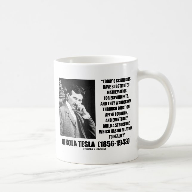 Mug Équation de scientifiques de Nikola Tesla aucune (Droite)