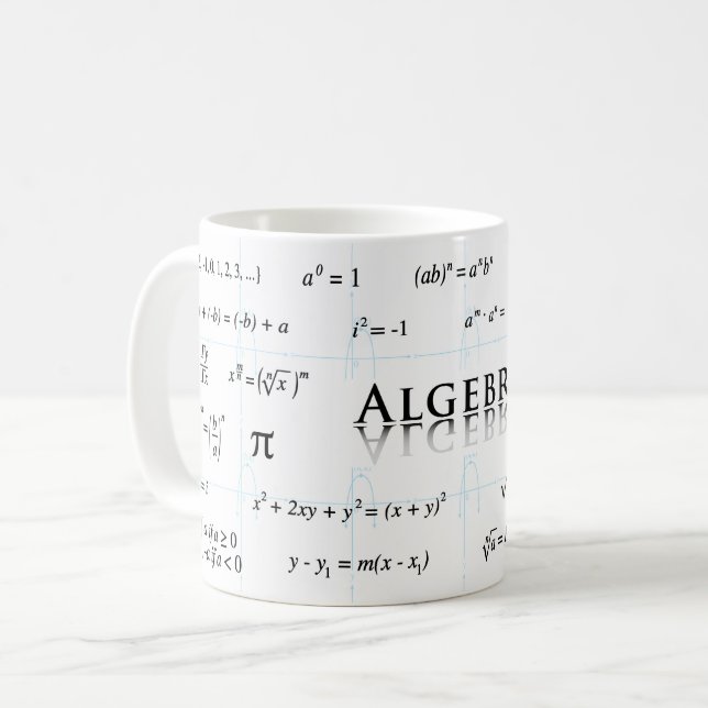Mug Équations d'algèbre (Devant gauche)