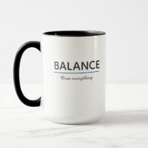 Équilibre avant tout – Typographie blanche minimal