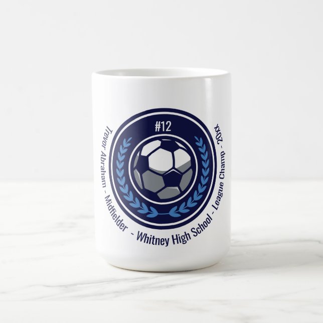 Mug Équipe championne de football Monogram (Centre)