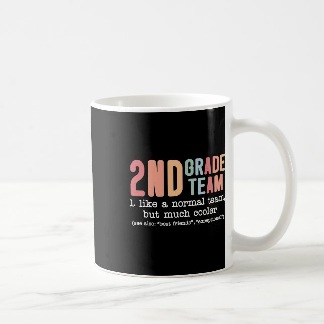 Mug Équipe de 2e année de l'enseignant Comme une équip (Droite)