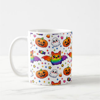 Mug 🦇🌈 Équipe de fête arc-en-ciel effrayante