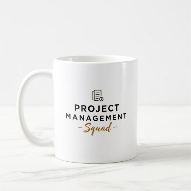 Mug Équipe de gestion de projet – Icône de document (Gauche)
