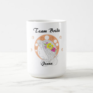 Mug Équipe de la mariée | Croquis à main personnalisab